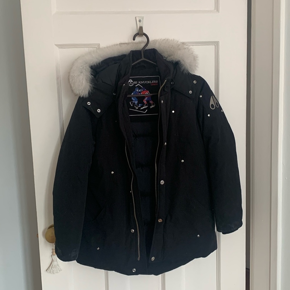 Moose Knuckles kids xl fur lined parka